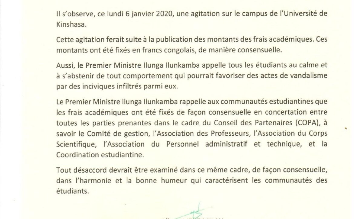 communiqué de presse UNIKIN