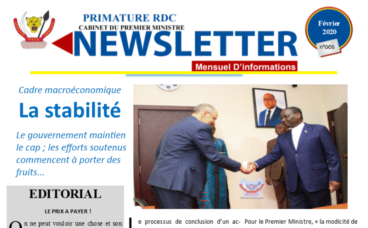 Newsletter n°006 févier 2020