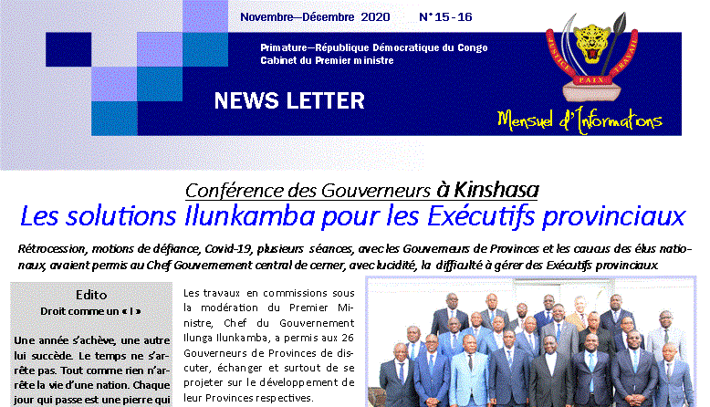 Newsletter n° 15-16 Nov – Déc 2020