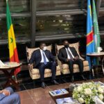 Le Président sénégalais Macky Sall accueilli ce mercredi soir à l'aéroport international de Ndjili par le Premier Ministre Sama Lukonde